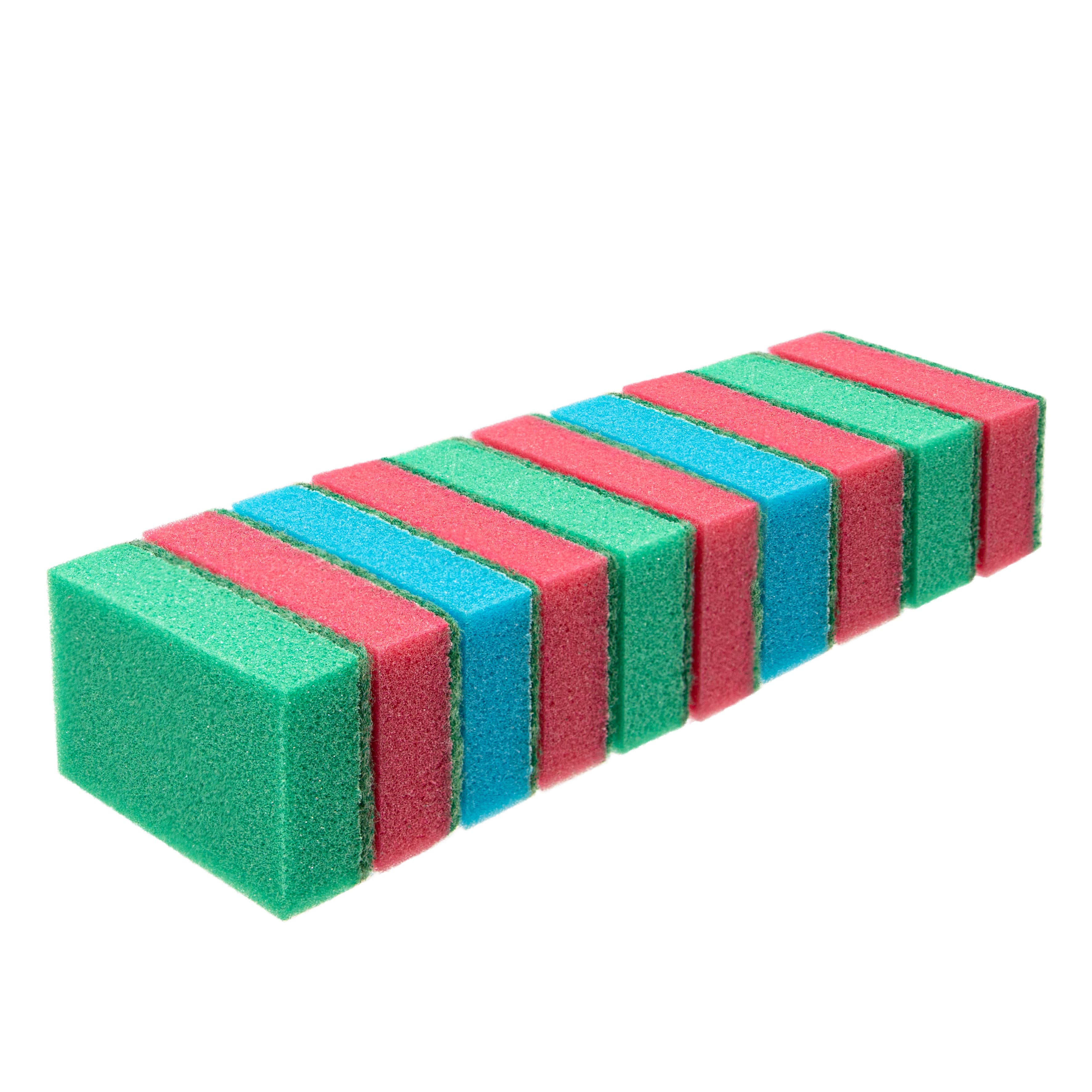 Губки для мытья посуды, 90х60х30мм, 10шт, (уп.)