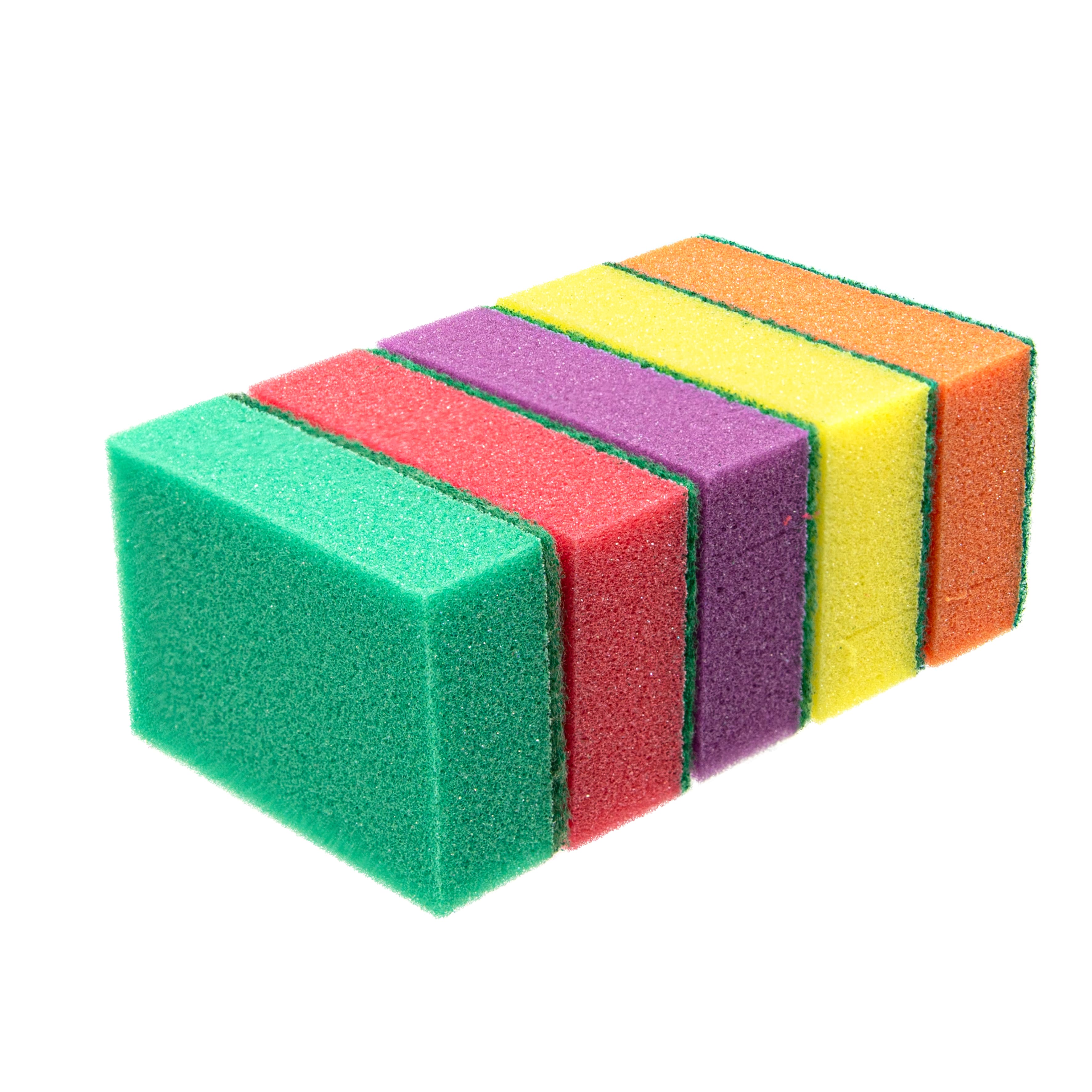 Губки для мытья посуды, 100х60х30мм, 5шт, (уп.)