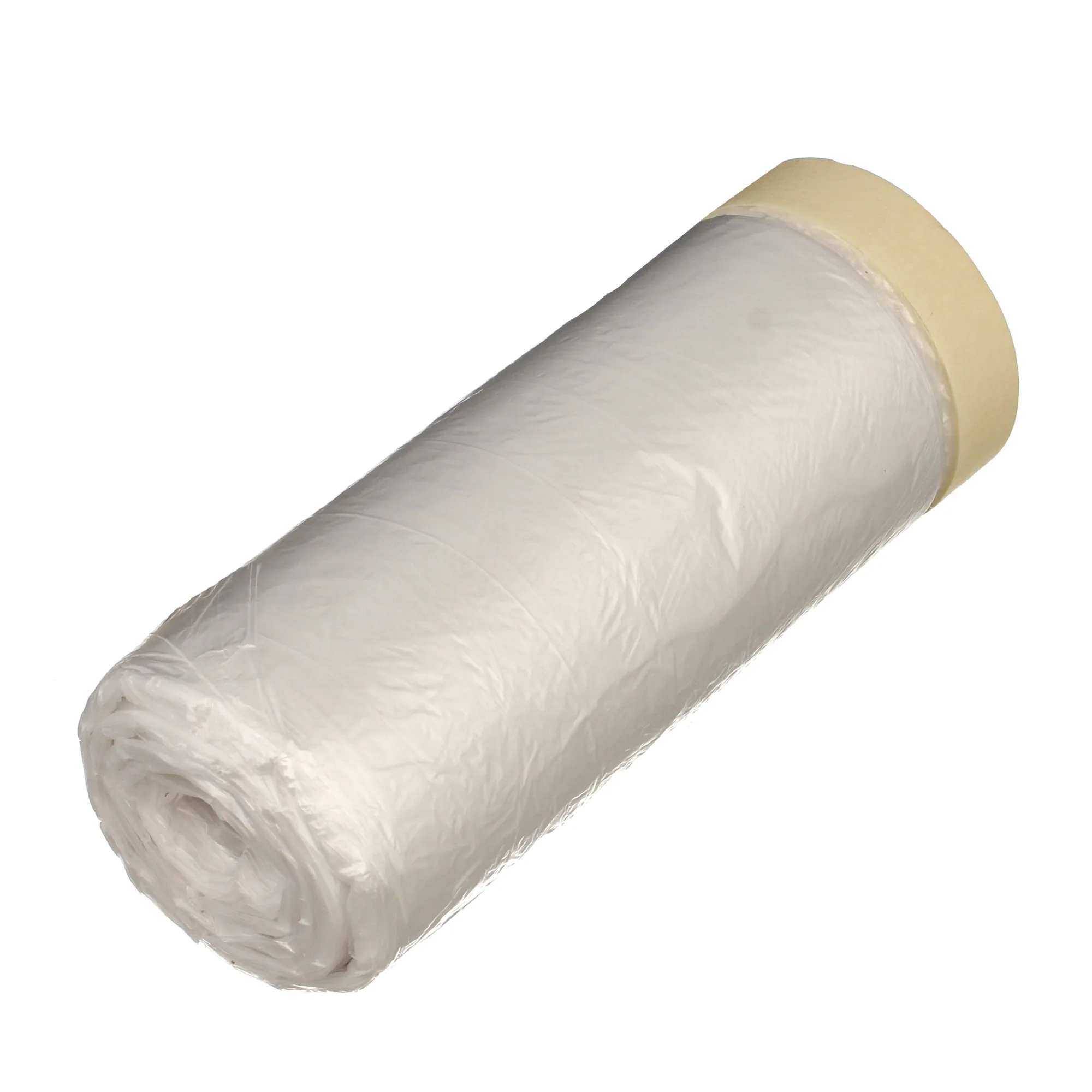 Пленка защитная с клейкой малярной лентой, прозрачная, HDPE, рулон 1,1х25м, толщина 8мкм, (шт.)