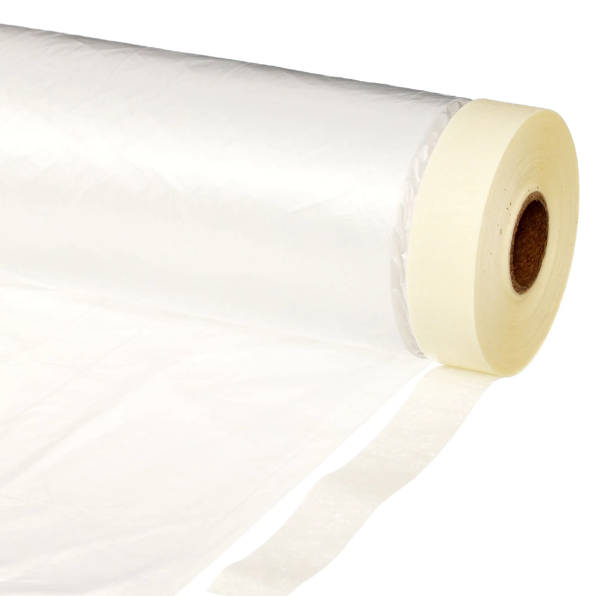 Пленка защитная с клейкой малярной лентой, прозрачная, HDPE, рулон 1,1х25м, толщина 8мкм, (шт.)
