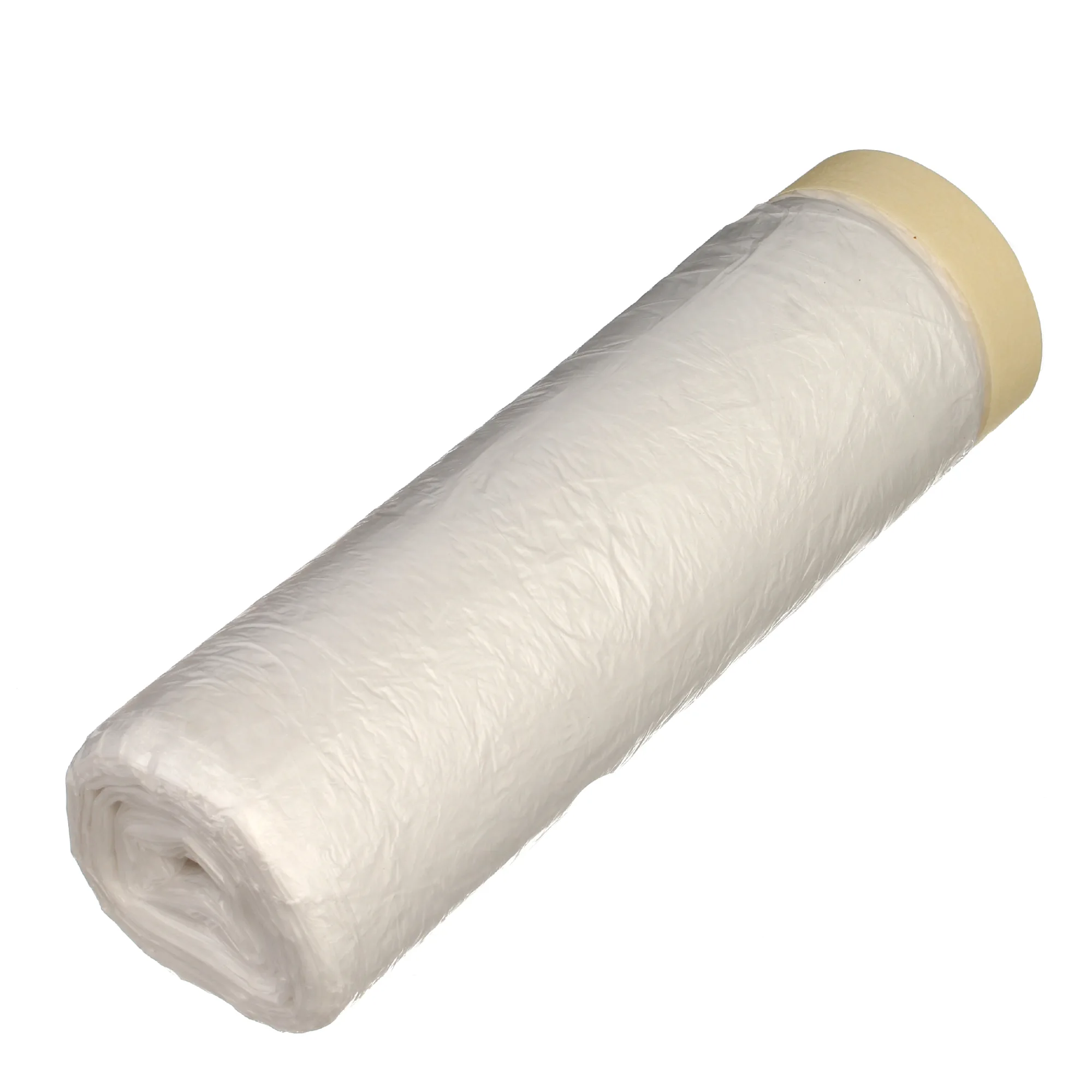 Пленка защитная с клейкой малярной лентой, прозрачная, HDPE, рулон 1,5х25м, толщина 8мкм, (шт.)