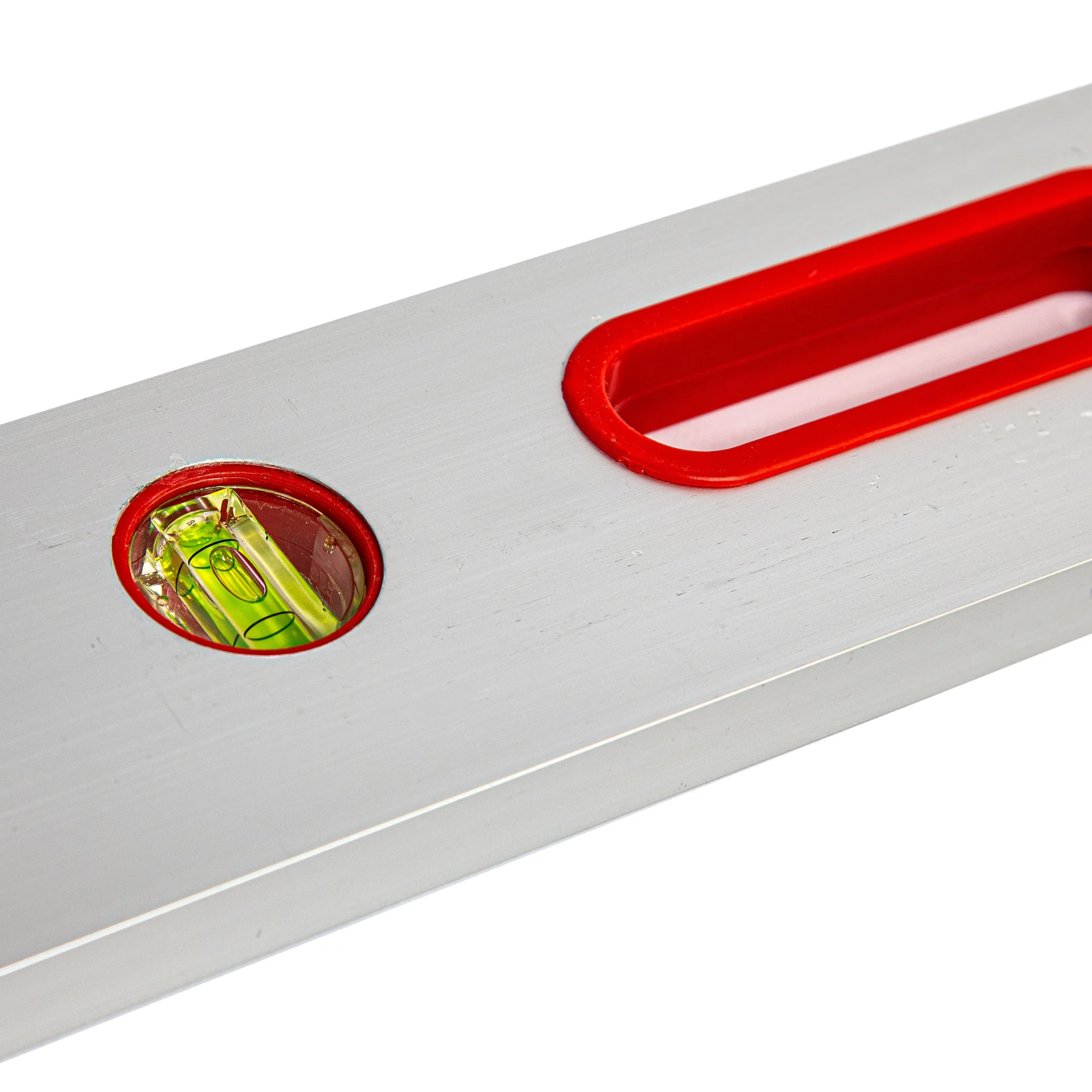 Правило алюминиевое с уровнем, 2 акриловых глазка, 2 ручки, доп. ребро жесткости, 2000мм, (шт.)