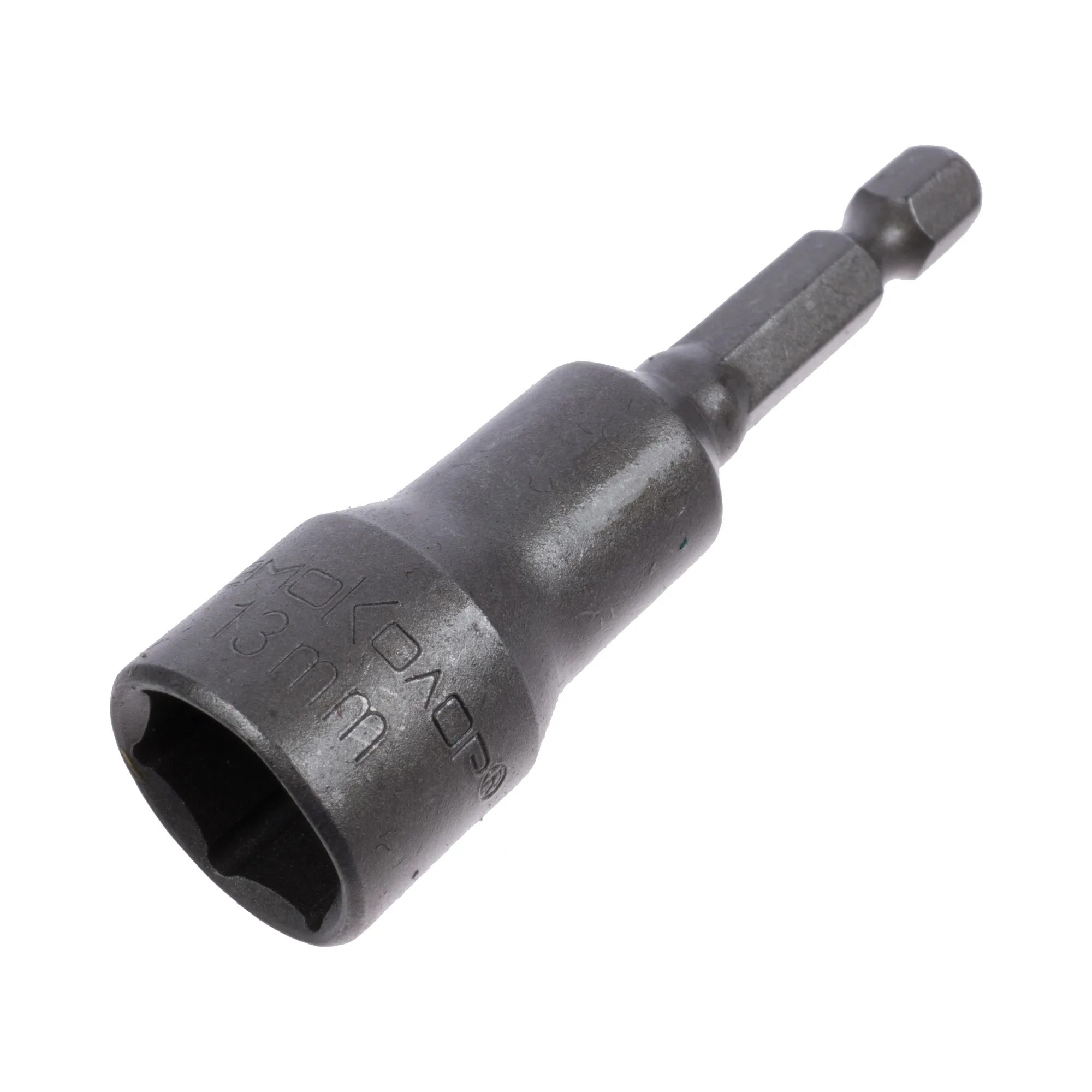 Головка торцевая магнитная 13 х 65 мм, хвостовик 1/4" Е, CrV, 2 шт., (уп.)
