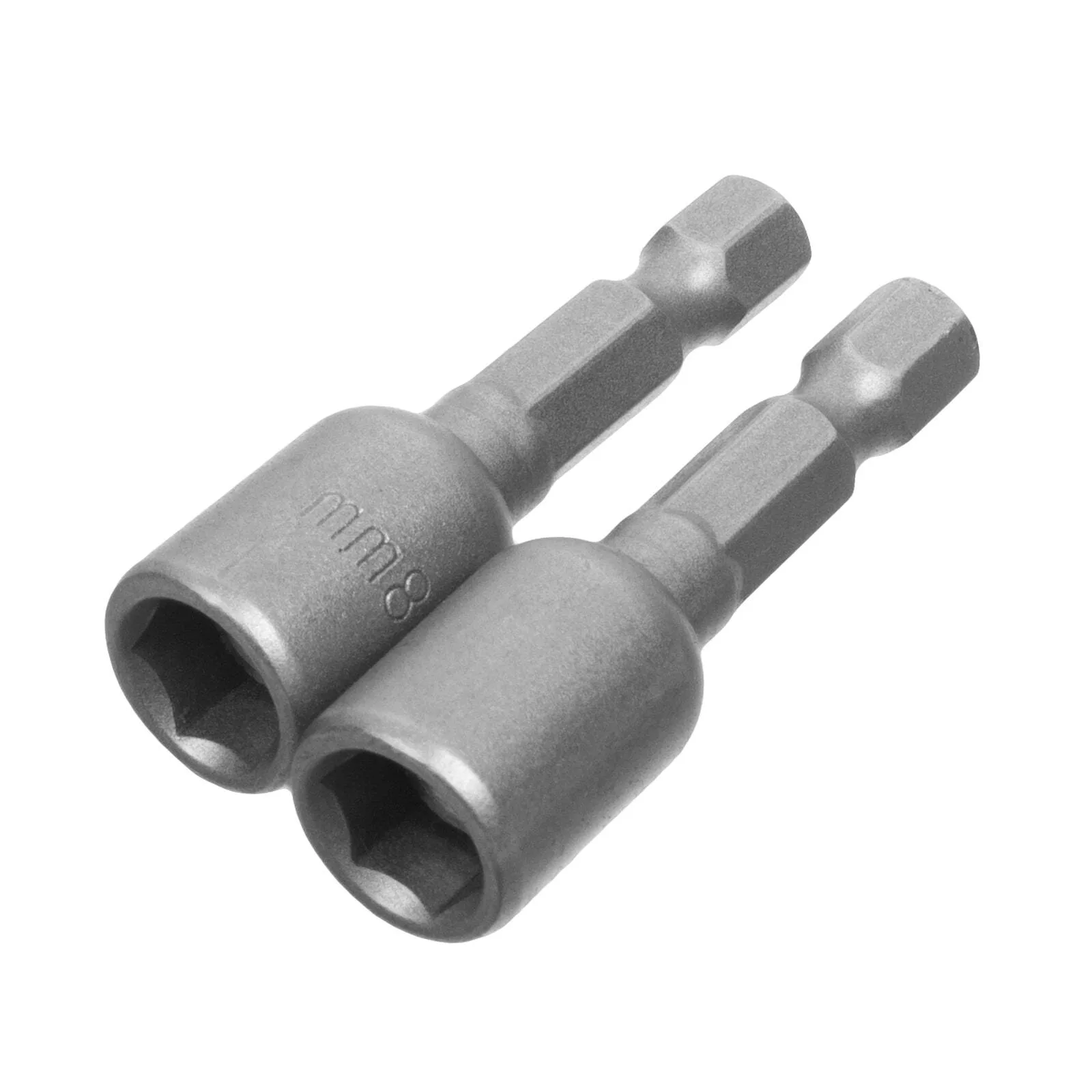 Головка торцевая магнитная 8 х 45 мм, хвостовик 1/4" Е, CrV, 2 шт., (уп.)