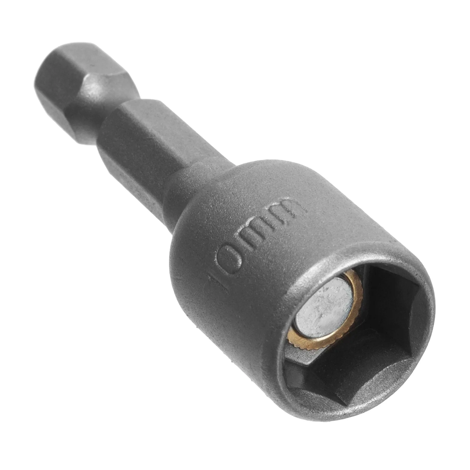 Головка торцевая магнитная 10 х 45 мм, хвостовик 1/4" Е, CrV, 2 шт., (уп.)