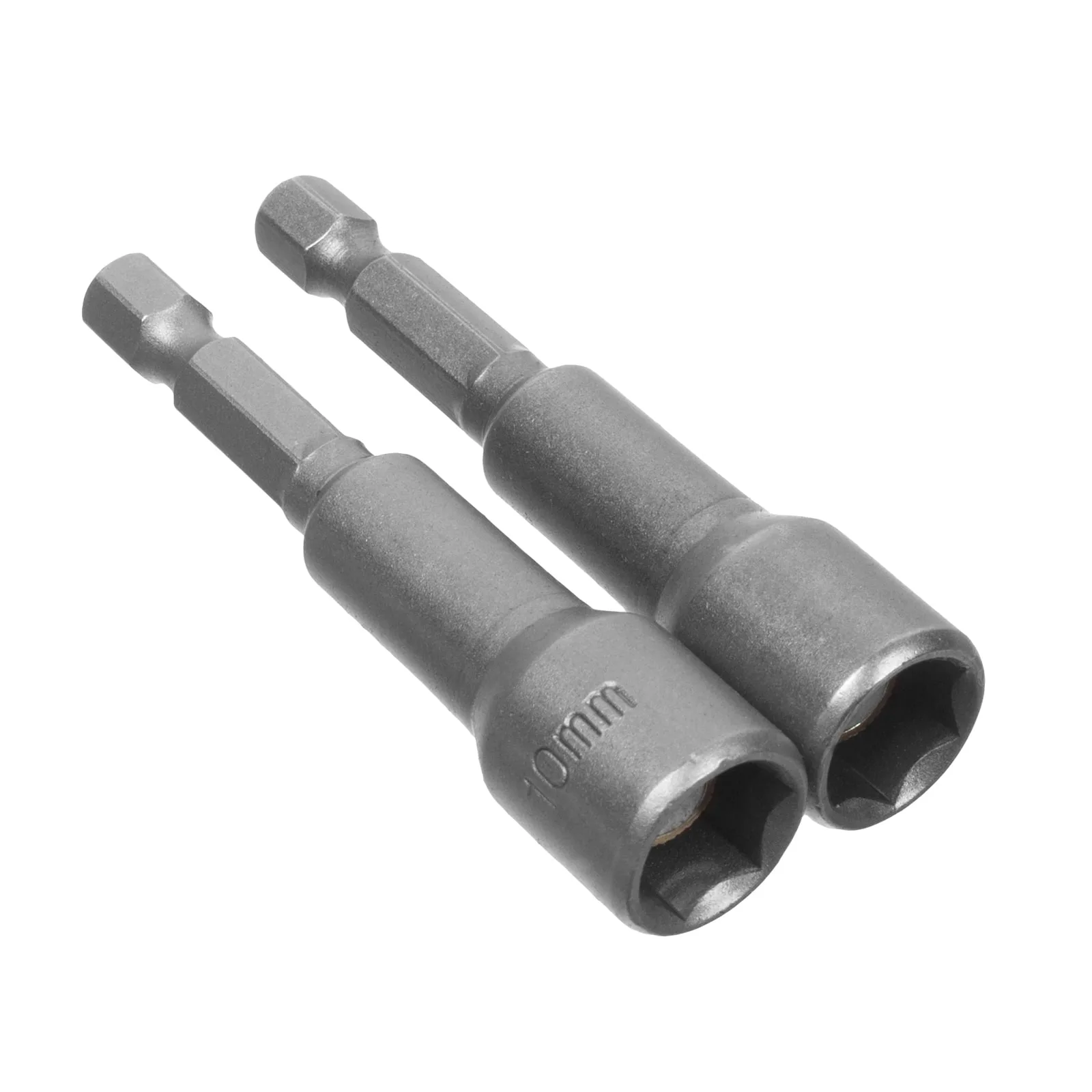 Головка торцевая магнитная 10 х 65 мм, хвостовик 1/4" Е, CrV, 2 шт., (уп.)