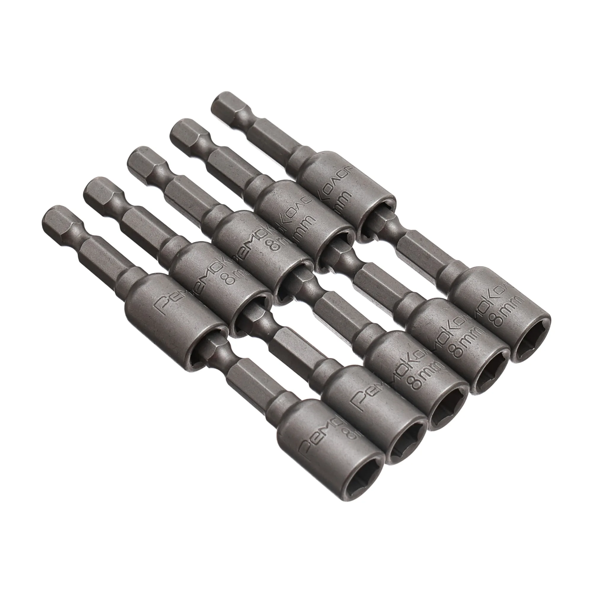 Головка торцевая магнитная 8 х 45 мм, хвостовик 1/4" Е, CrV, 10 шт., (уп.)