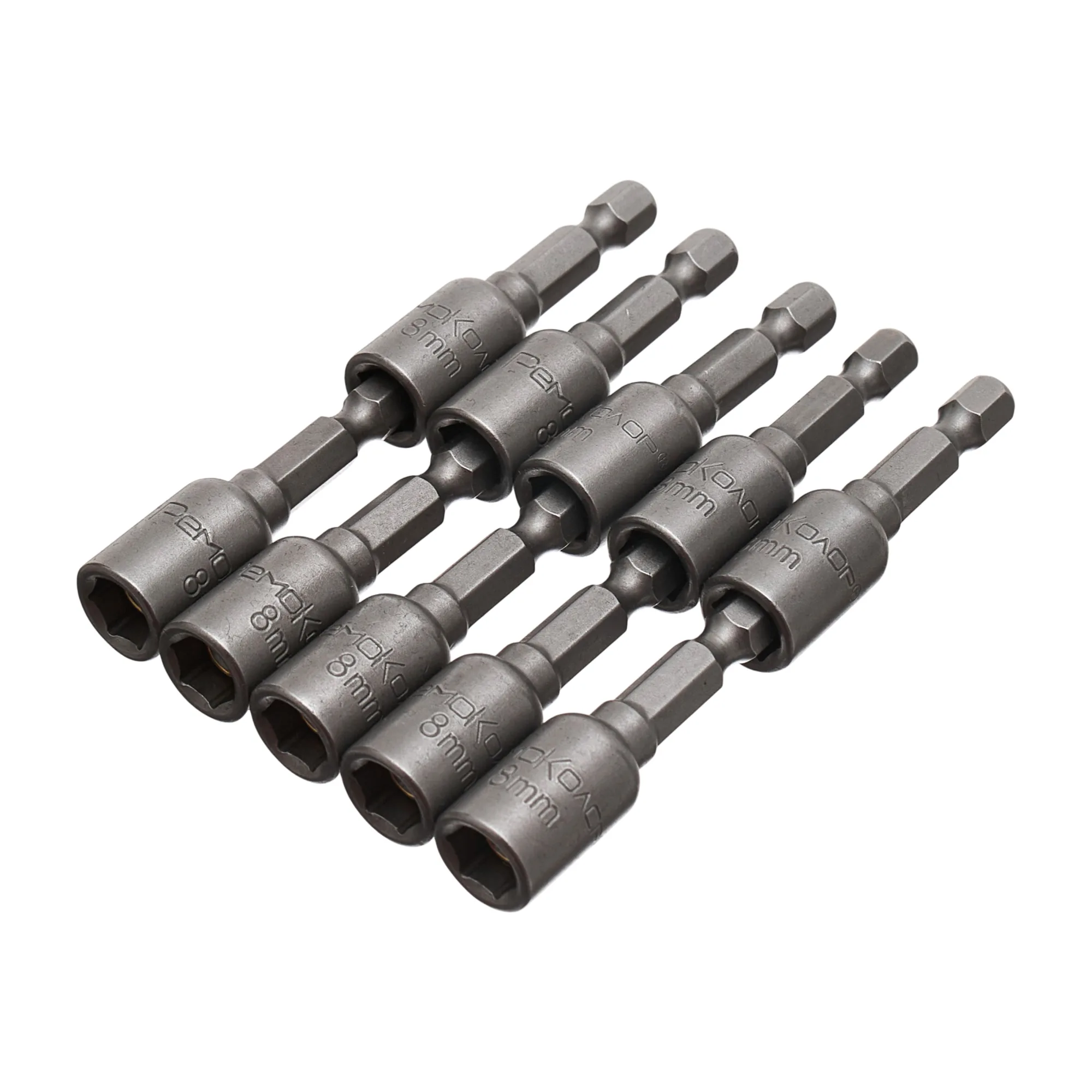 Головка торцевая магнитная 8 х 45 мм, хвостовик 1/4" Е, CrV, 10 шт., (уп.)