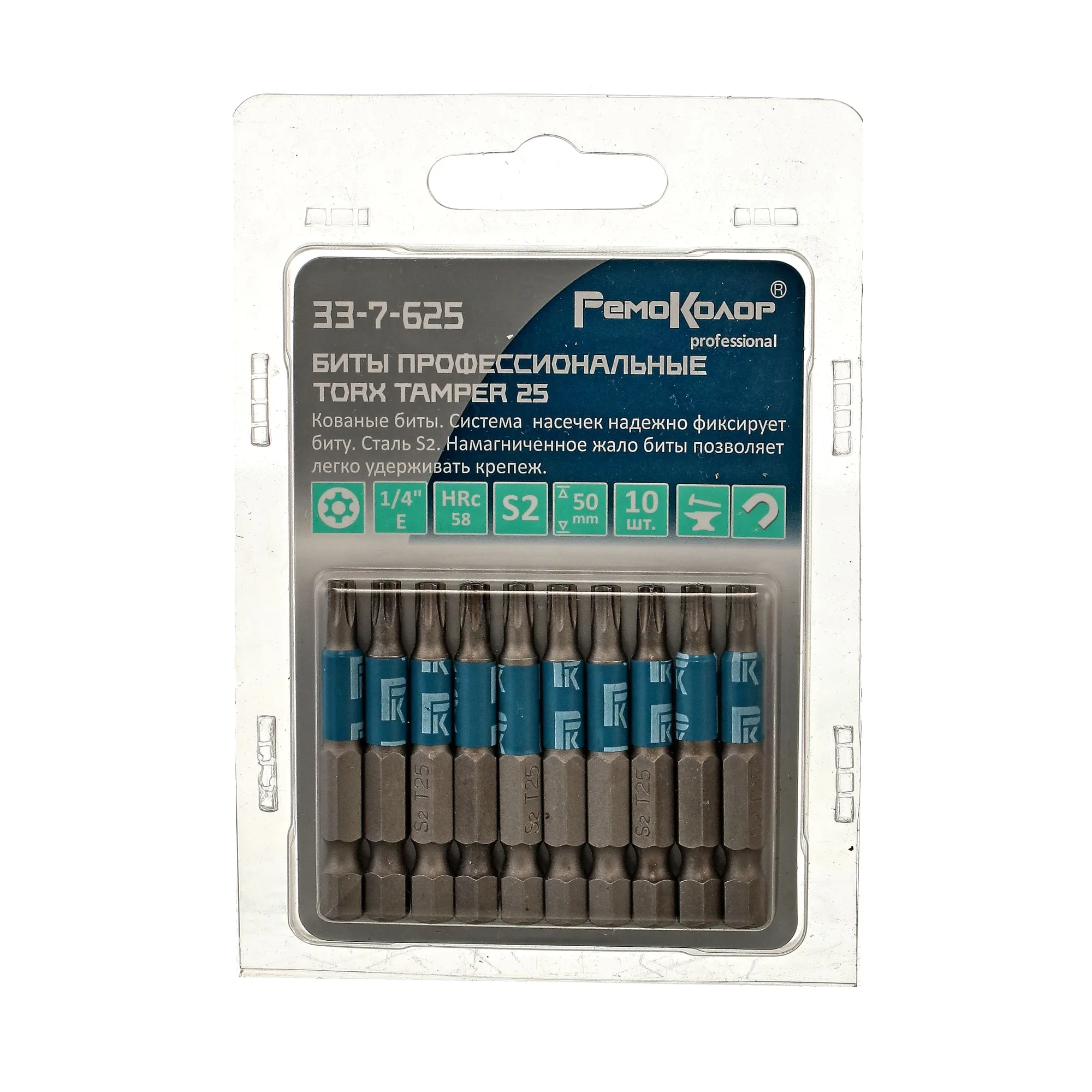 Бита TORX TAMPER 25 х 50 мм, S2, блистер, 10 шт., (уп.)