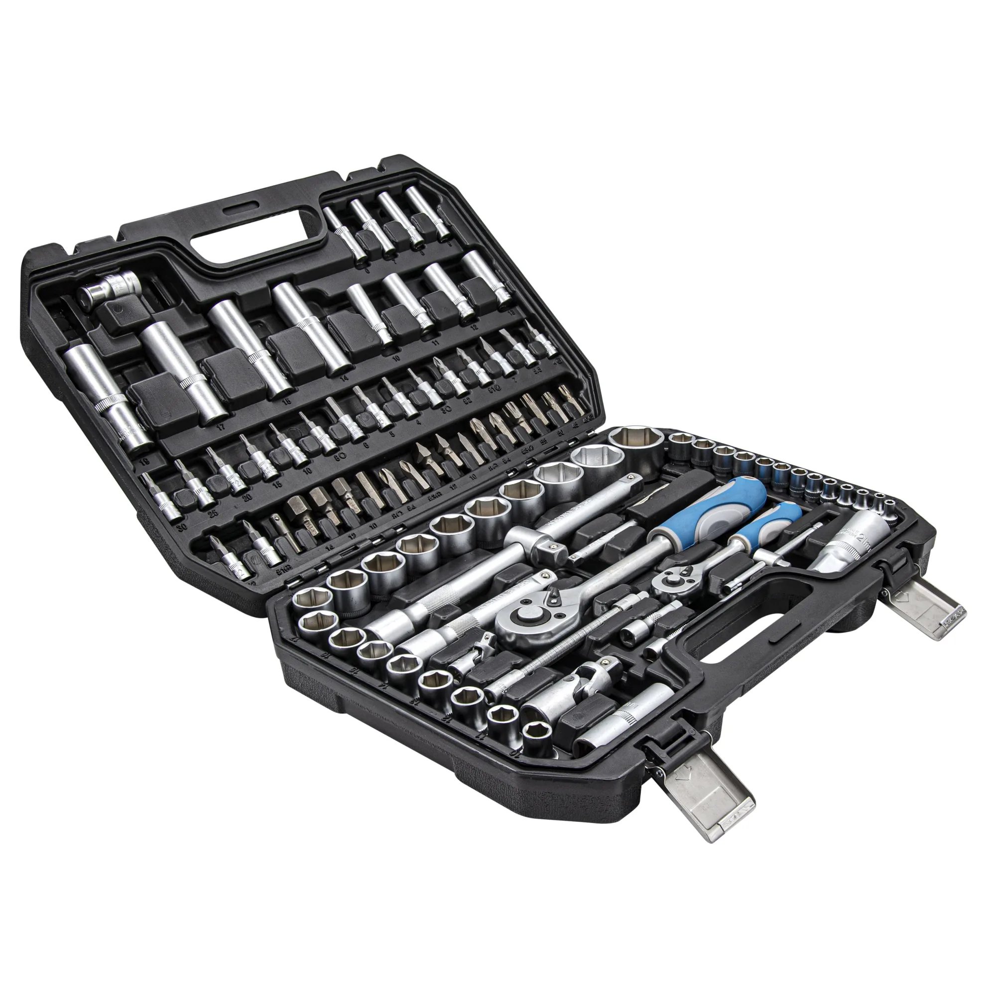 Набор инструмента слесарно-монтажный, Cr-V, 1/4", 1/2", 94 предм., (шт.)