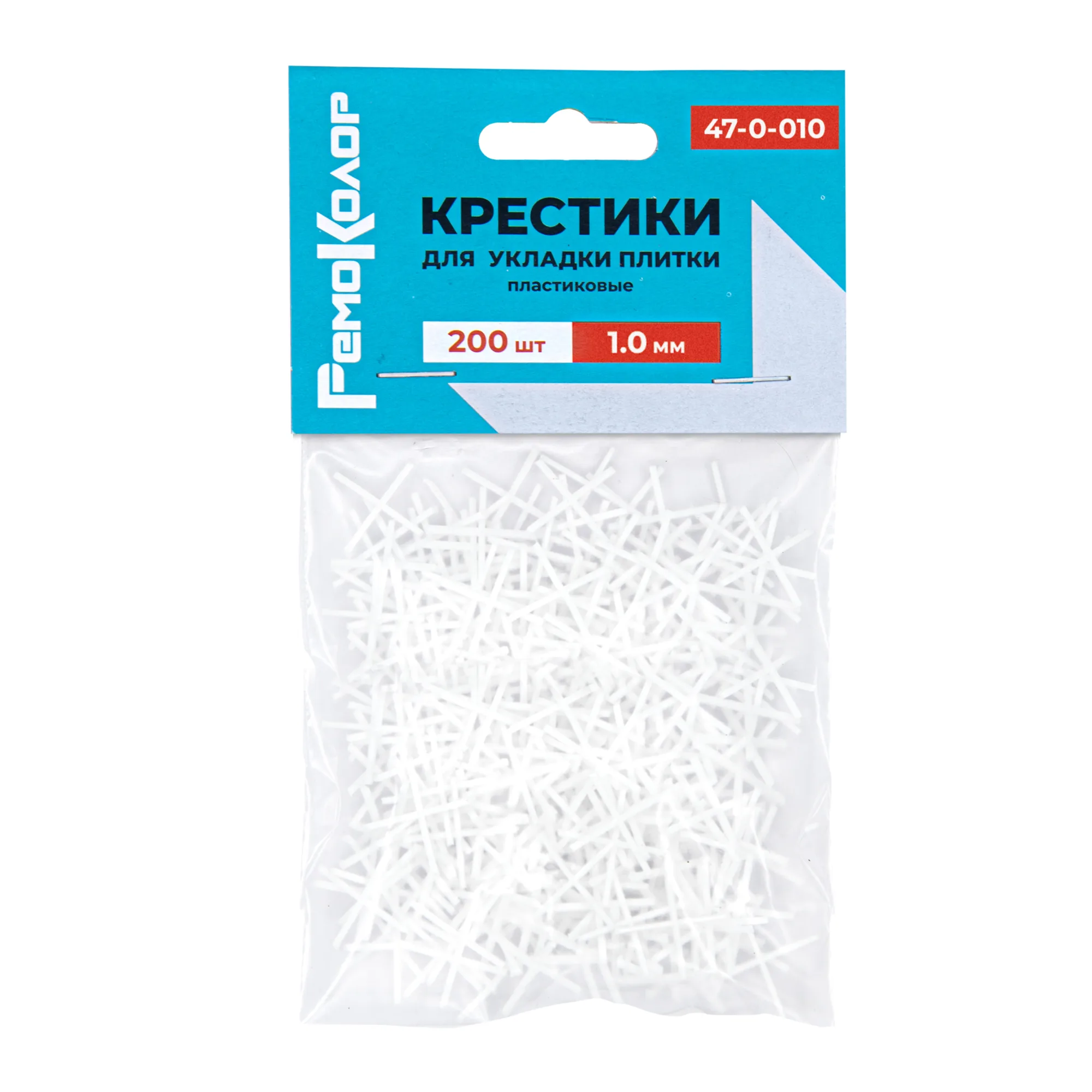 Крестики пластиковые для укладки плитки, 1,0мм 200шт, (уп.)