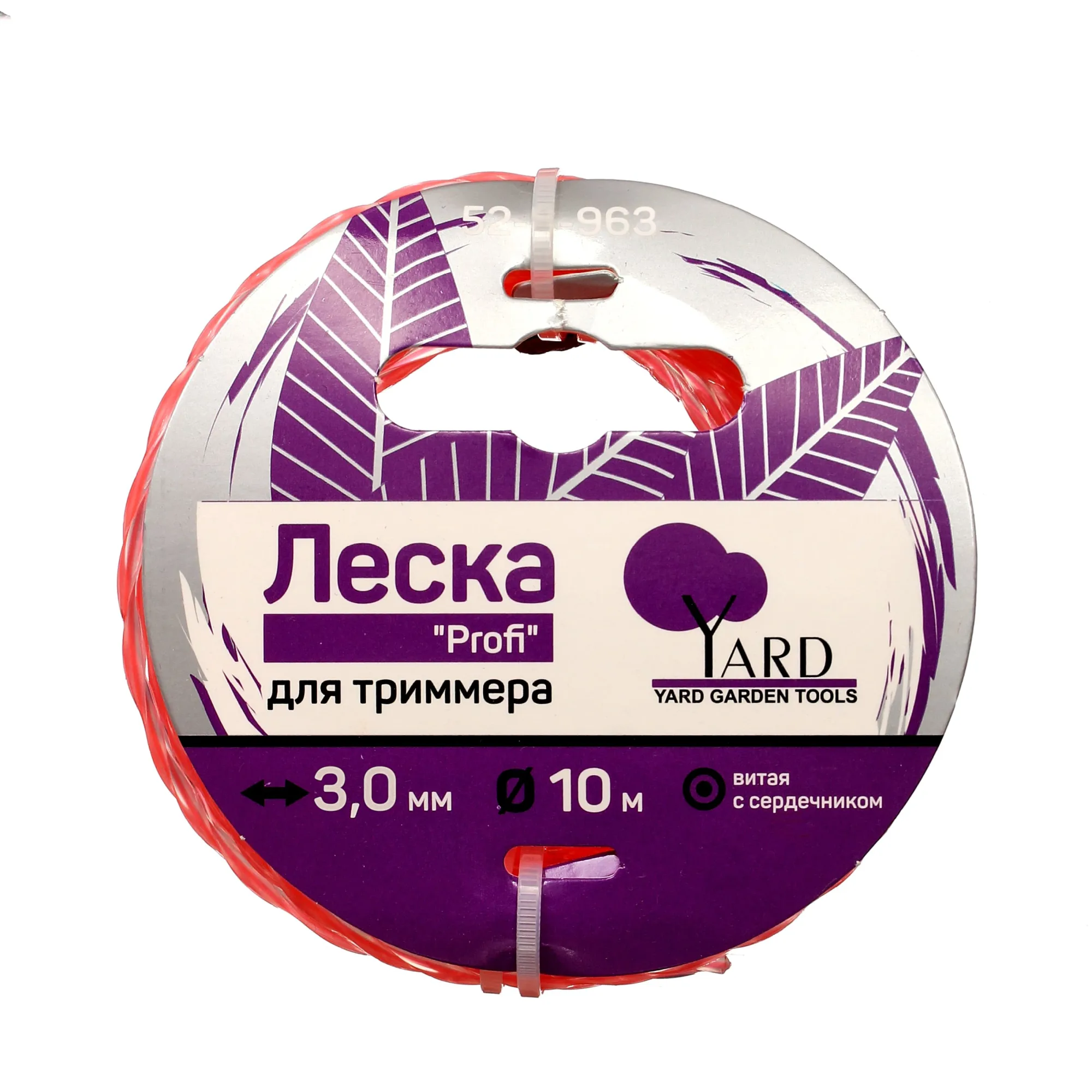 Леска для триммера Профи  витая, с сердечником, 3,0ммх10м, (шт.)