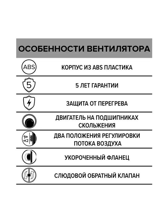 Вентилятор с обратным клапаном, 100мм, (ДИСК 4C), (шт.)