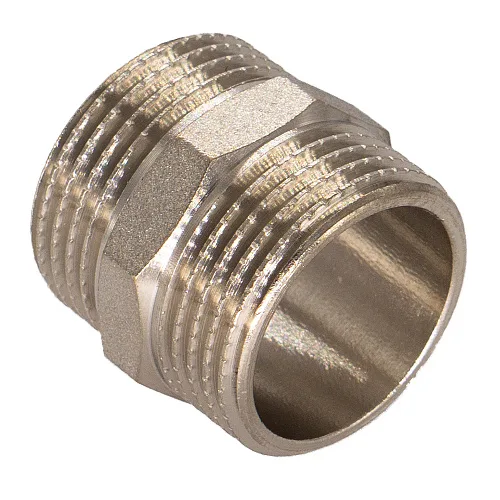 Ниппель латунный, наружная резьба, 1/2", (шт.)