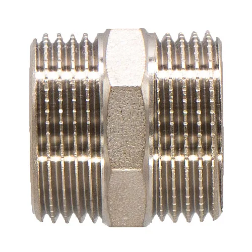 Ниппель латунный, наружная резьба, 3/4", (шт.)