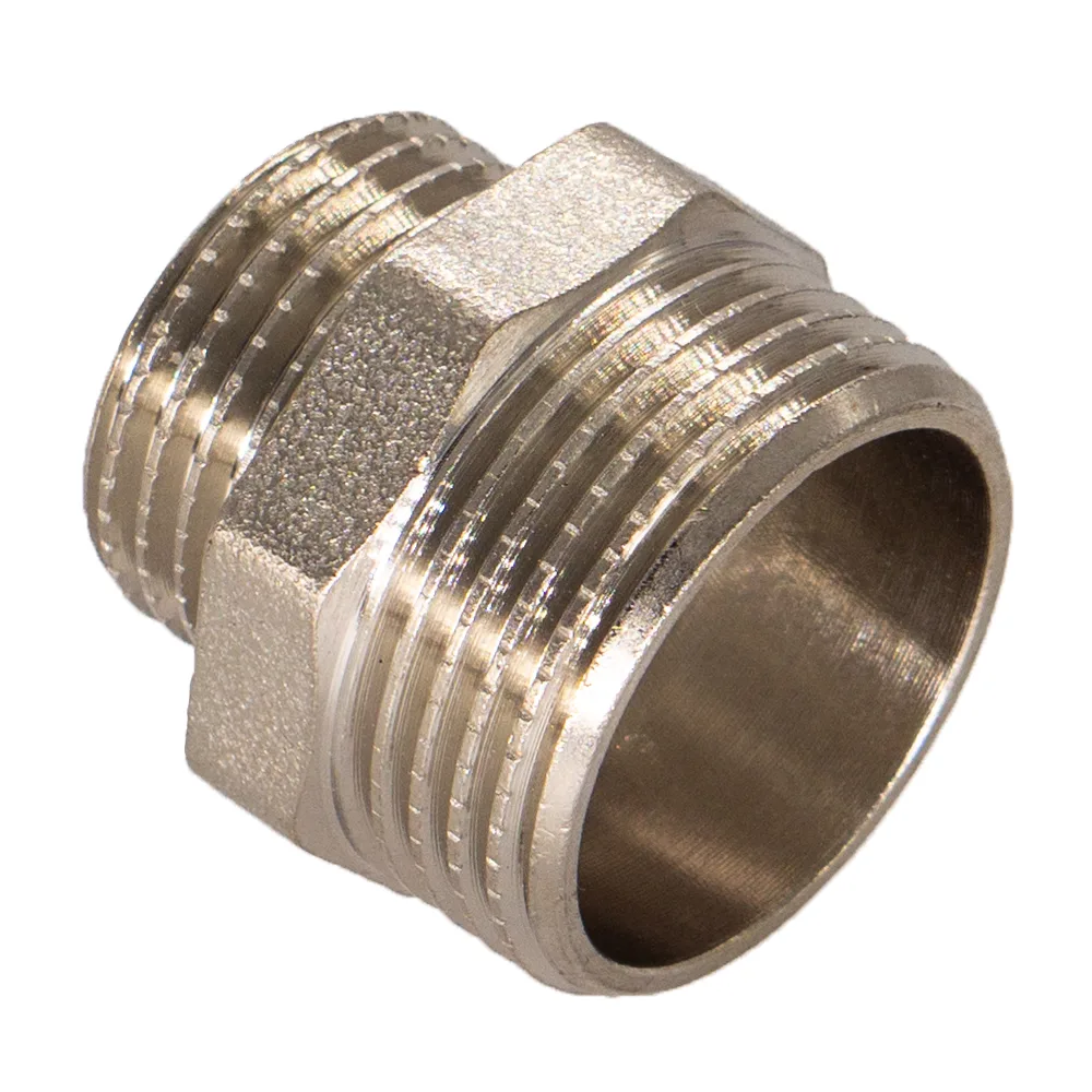 Ниппель  латунный, наружная резьба, 1/2"x3/8", (шт.)