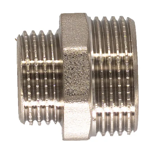 Ниппель латунный, наружная резьба, 3/4"x1/2", (шт.)