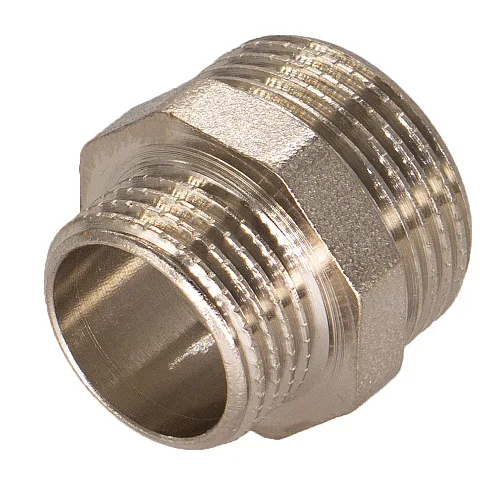 Ниппель латунный, наружная резьба, 3/4"x1/2", (шт.)