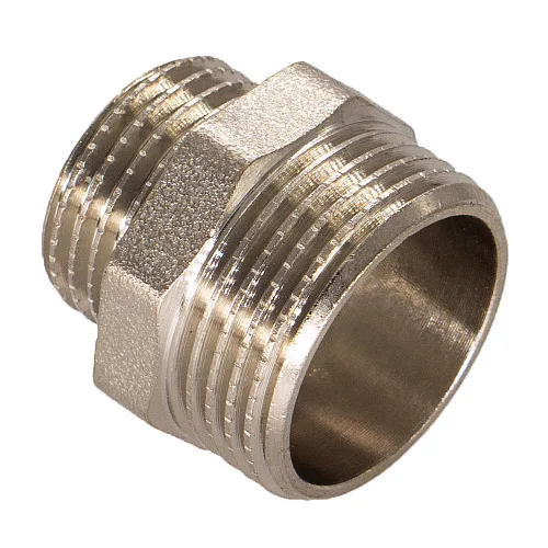 Ниппель латунный, наружная резьба, 3/4"x1/2", (шт.)