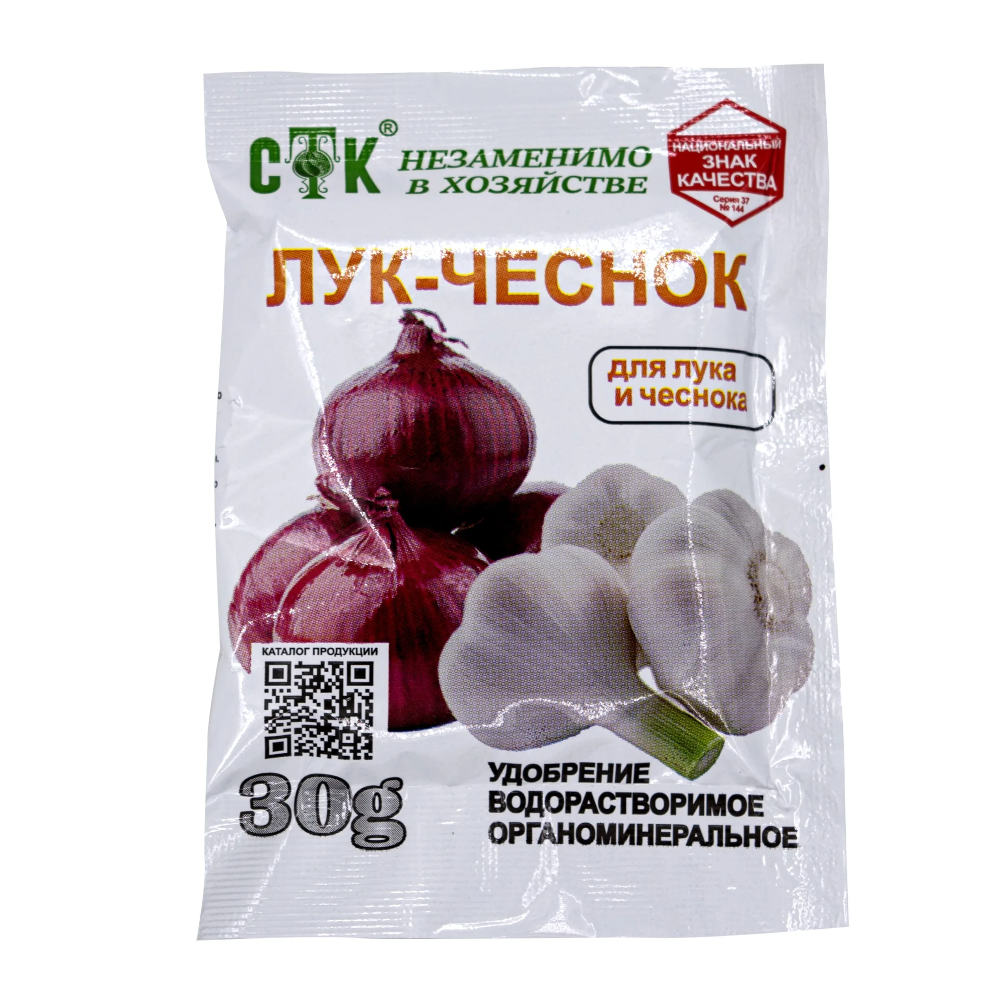 Удобрение органоминеральное для лука и чеснока, 30г, (шт.)