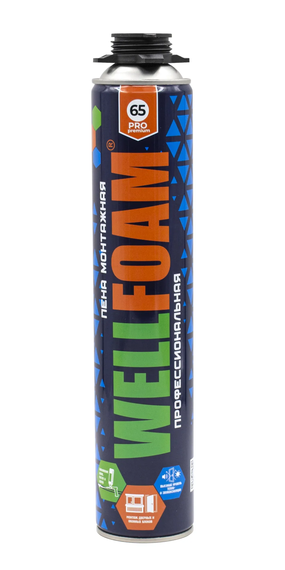 Пена монтажная профессиональная WELLFOAM 65, всесезонная, 1000мл, (шт.)
