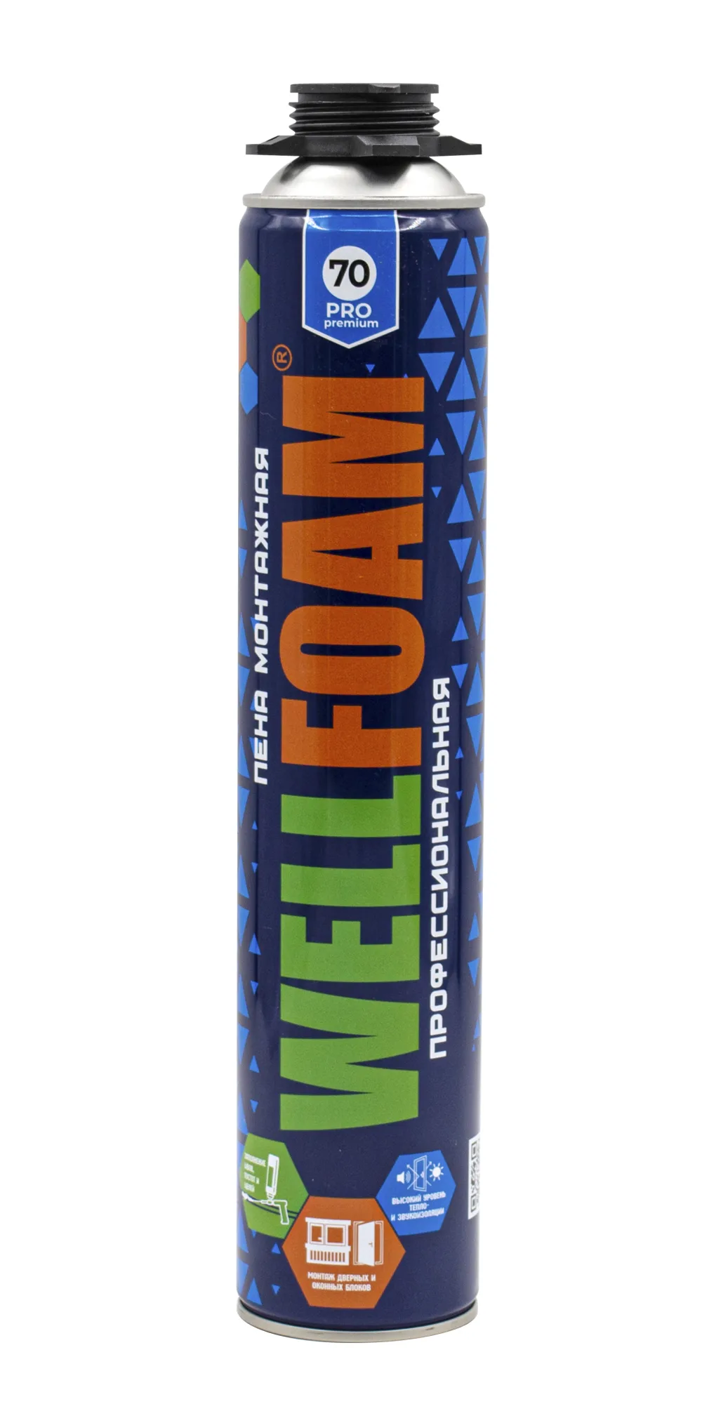 Пена монтажная профессиональная WELLFOAM 70, всесезонная, 1000мл, (шт.)
