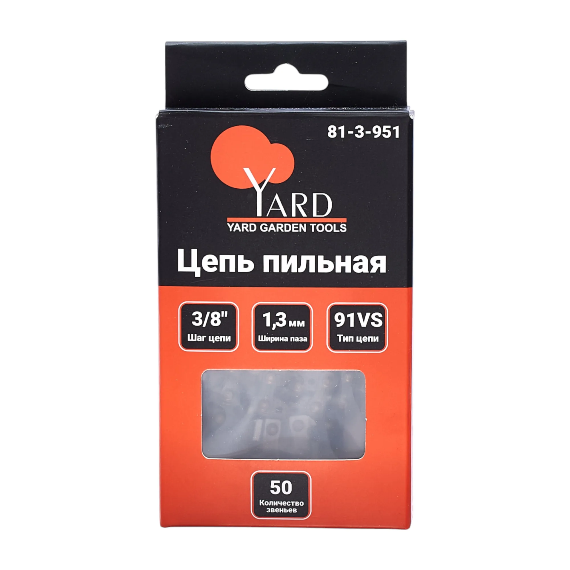 Цепь пильная 91VS, шаг 3/8", ширина паза 1,3 мм, 50 звеньев, (шт.)