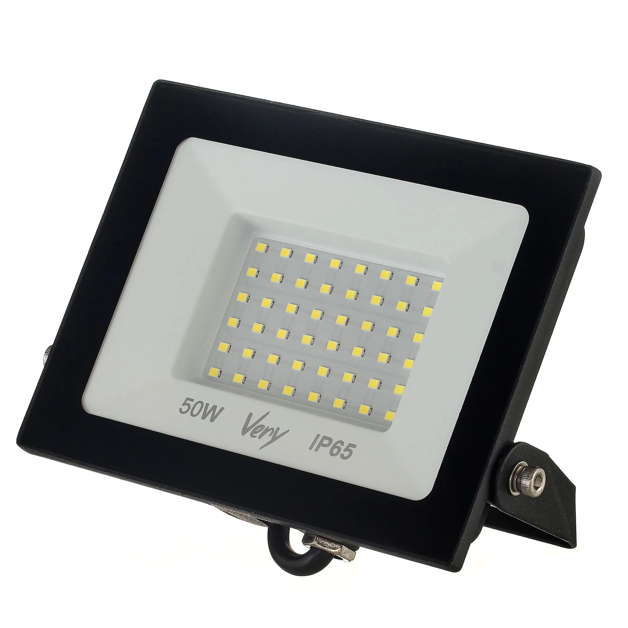 Прожектор светодиодный 50Вт, IP65 6500K, черный, (шт.)