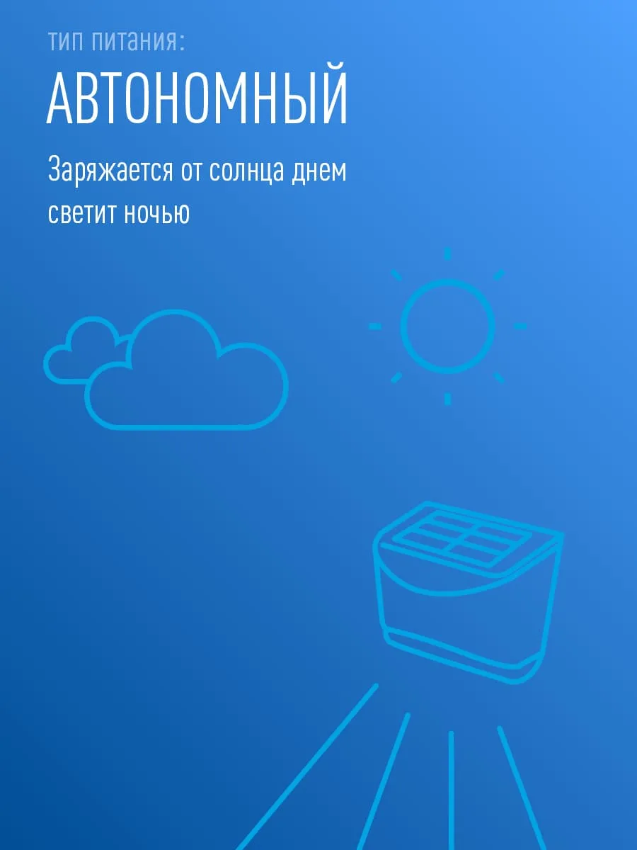 Светильник на солнечной батарее садовый LED с датчиком движения, аккум. AA, 8час, белый, 2шт., (уп.)