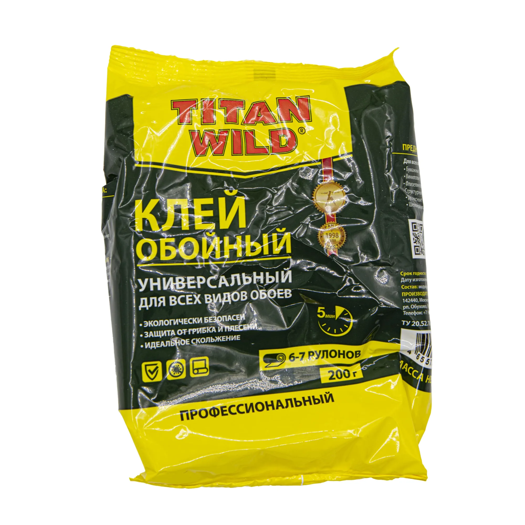 Клей обойный Titan Wild универсальный, 200г, пакет, (шт.)