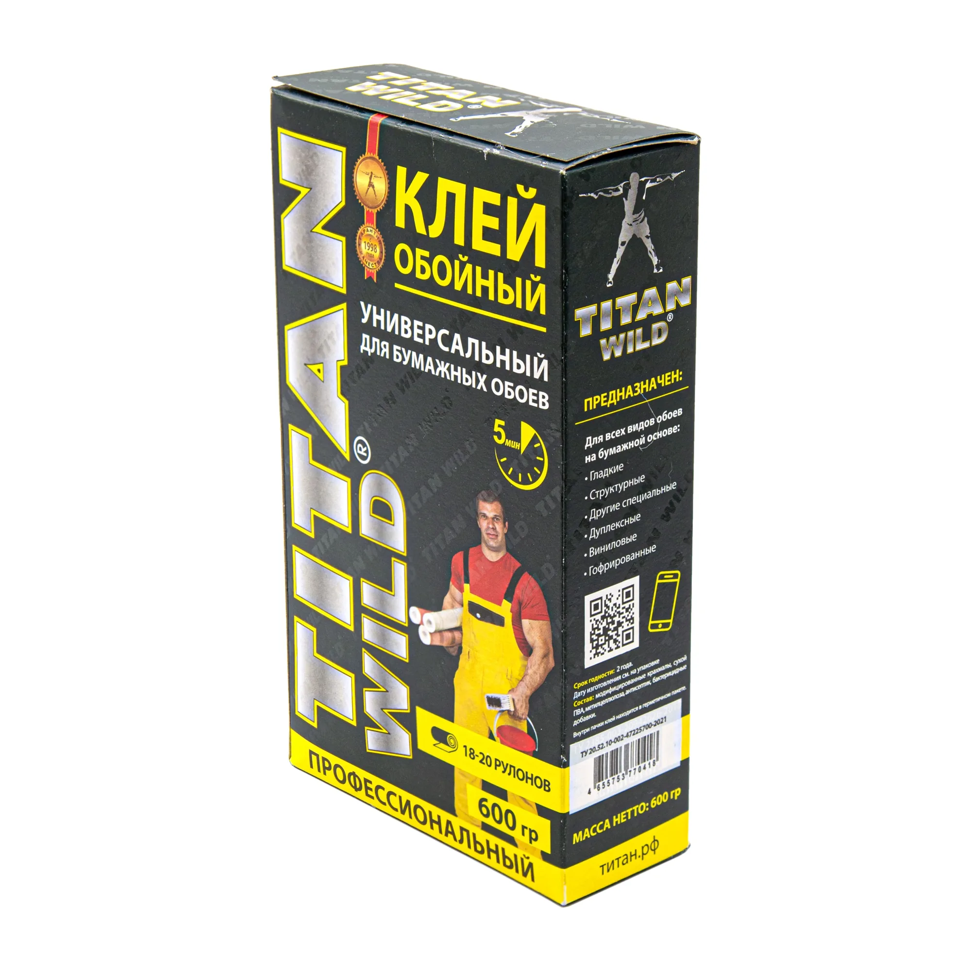 Клей обойный Titan Wild универсальный, 600г, (шт.)